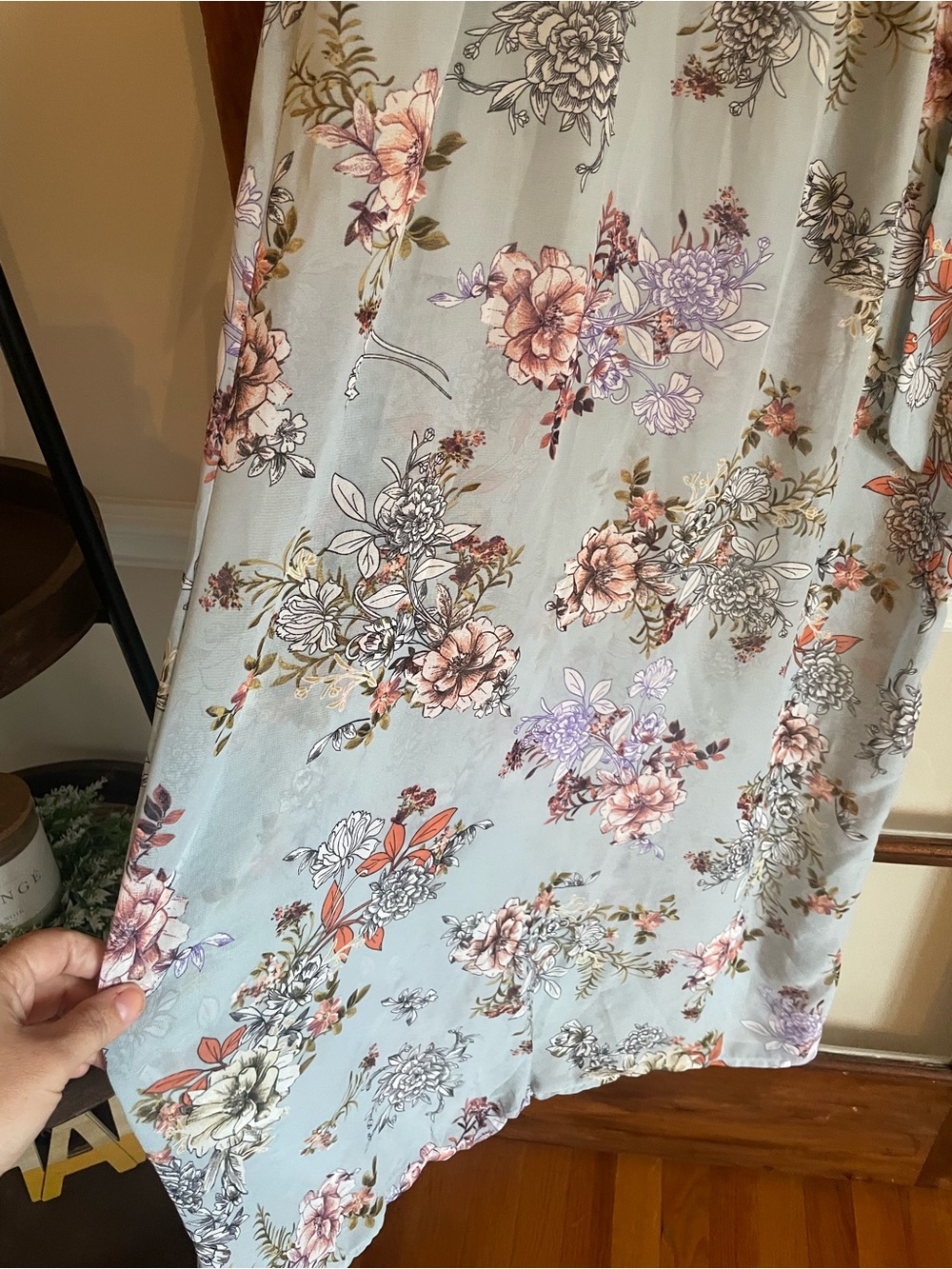 bailey blue Light Blue Floral Wrap Dress - Picture 4 of 6